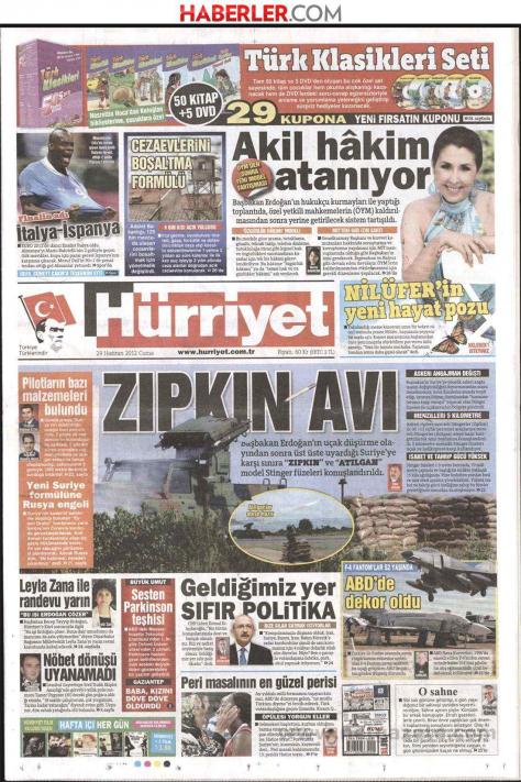  Hürriyet `η Άγκυρα τοποθέτησε αντιαεροπορικά συστήματα στα σύνορα με τη Συρία`