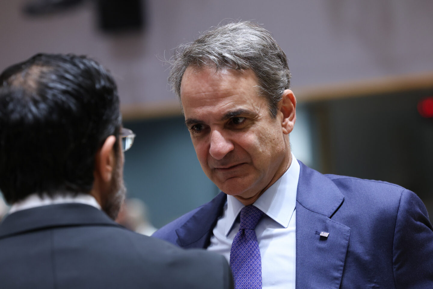 Ο πρωθυπουργός Κυριάκος Μητσοτάκης στη Σύνοδο Κορυφής της ΕΕ/POOL PHOTO/ΕΥΡΩΠΑΪΚΗ ΕΝΩΣΗ/EUROKINISSI