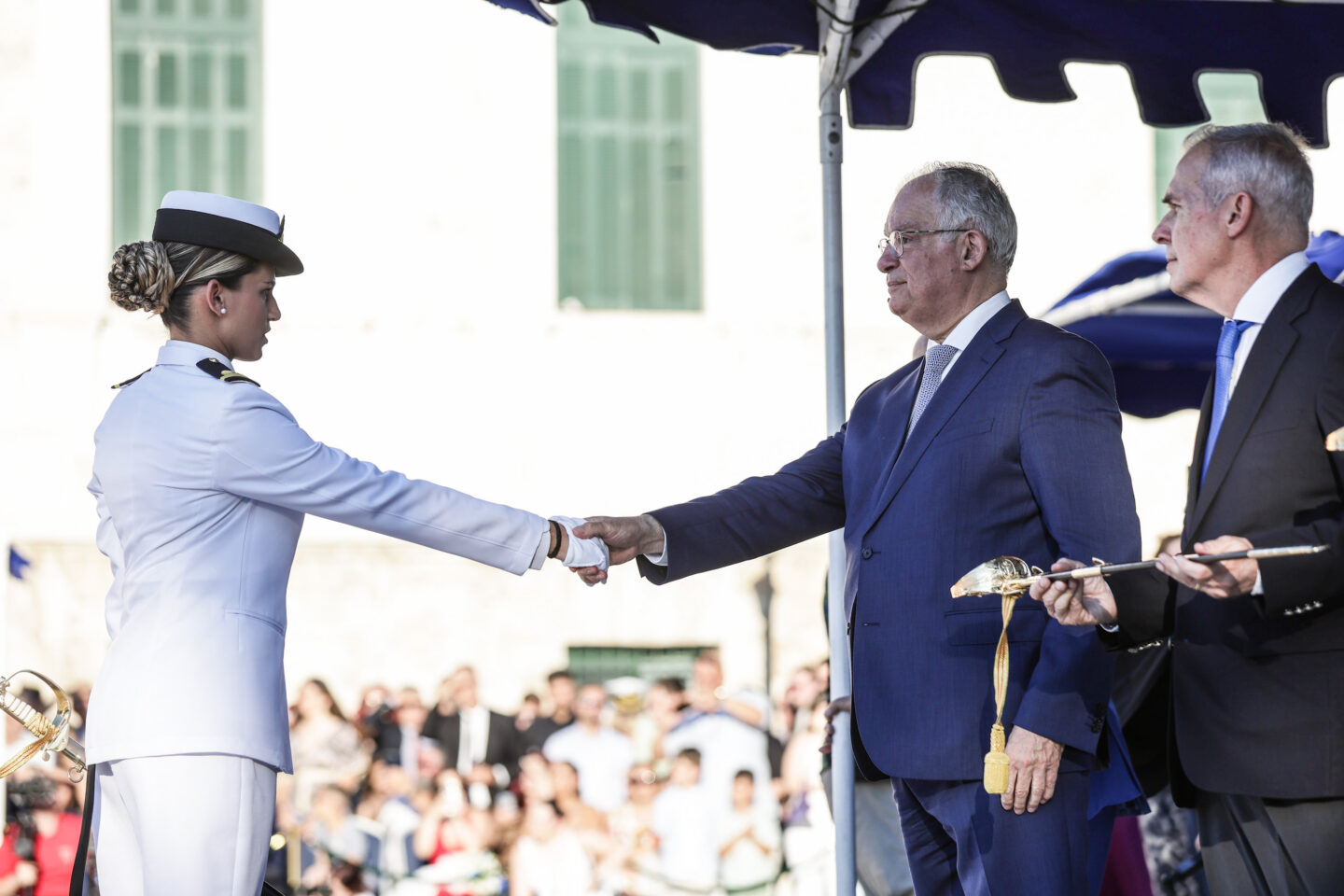 Ο Πρόεδρος της Δημοκρατίας Κωνσταντίνος Αν. Τασούλας στη Σχολή Ναυτικών Δοκίμων / ΘΟΔΩΡΗΣ ΜΑΝΩΛΟΠΟΥΛΟΣ/Γ.Τ. ΠΡΟΕΔΡΙΑ ΤΗΣ ΔΗΜΟΚΡΑΤΙΑΣ / EUROKINISSI