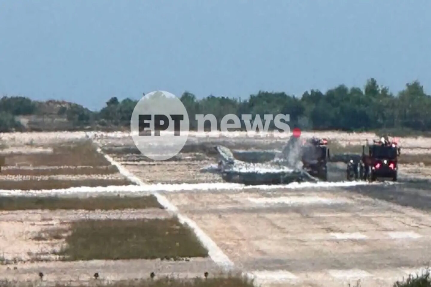 Το F-16 μετά την αναγκαστική προσγείωση