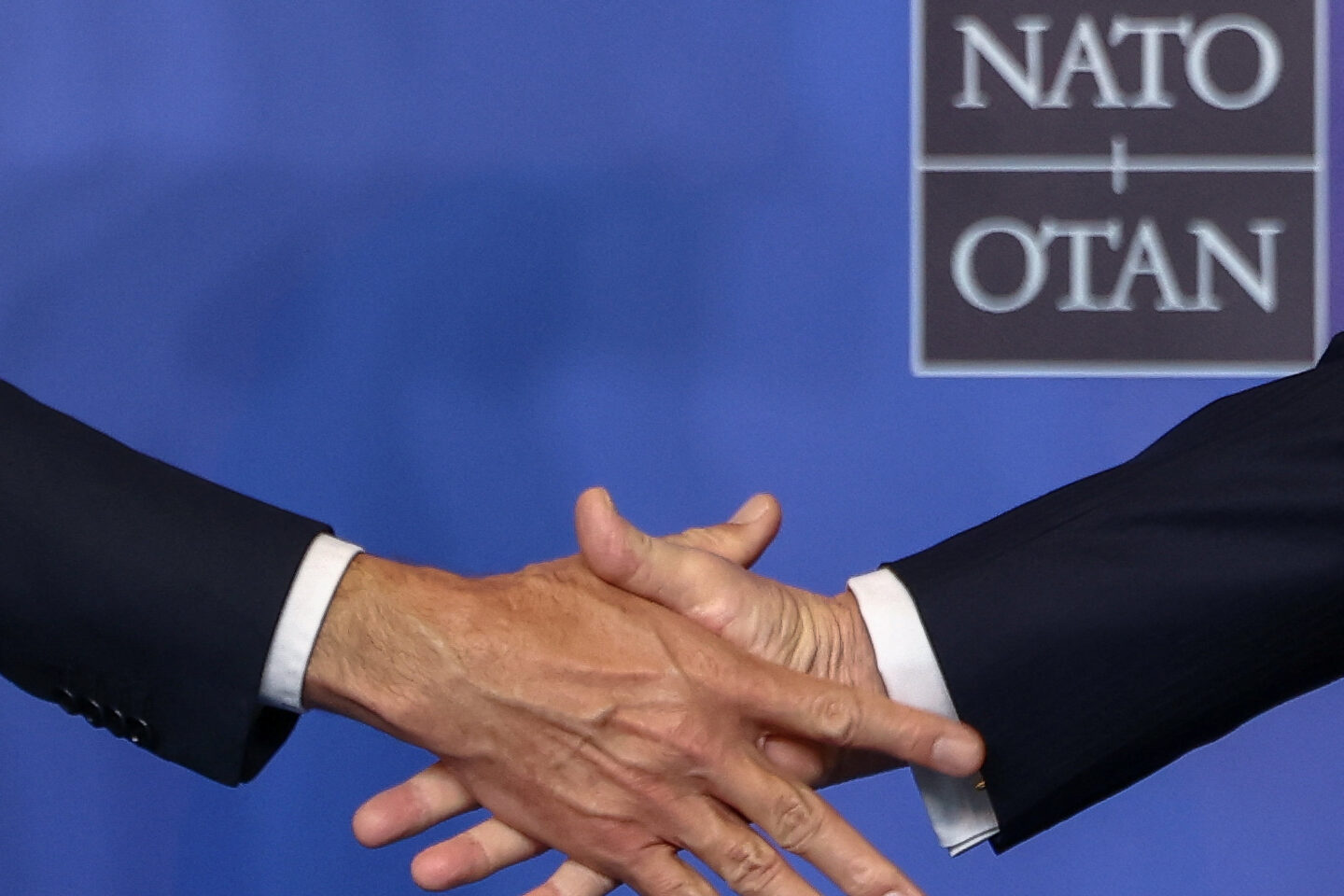 Χειραψία ηγετών στη Σύνοδο Κορυφής του NATO στην Άγκυρα