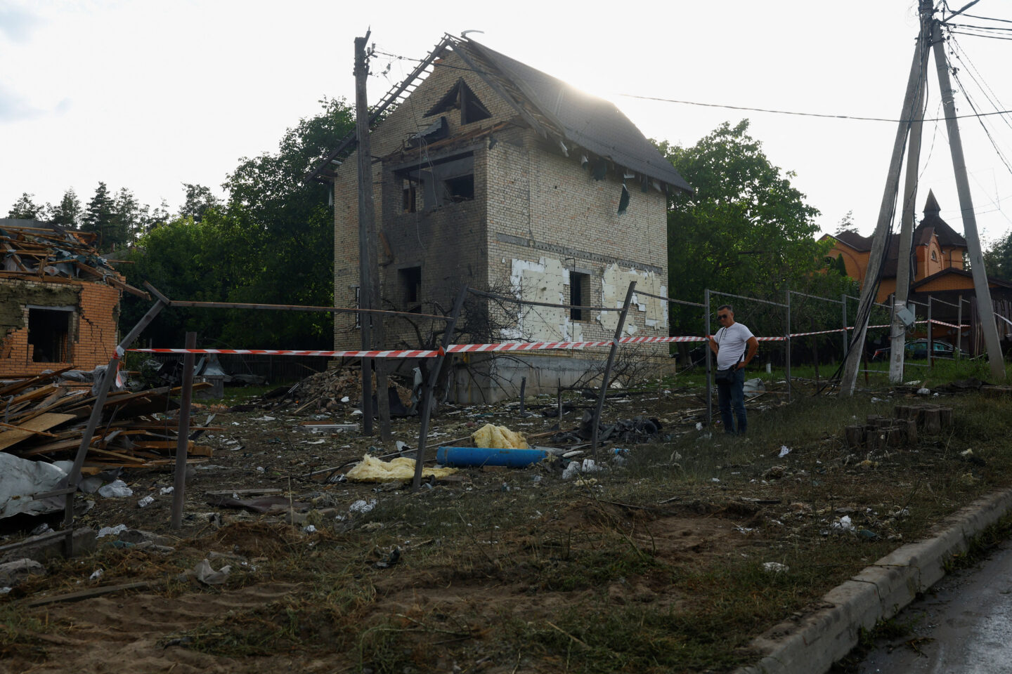 Τοποθεσία στο Κίεβο μετά από ρωσική πυραυλική επίθεση