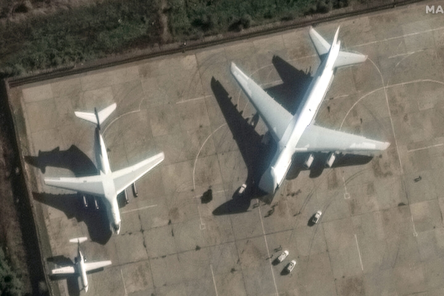 Αεροσκάφος An-124 στη ρωσική αεροπορική βάση Χμεϊμίμ κοντά στη Λαττάκεια της Συρίας