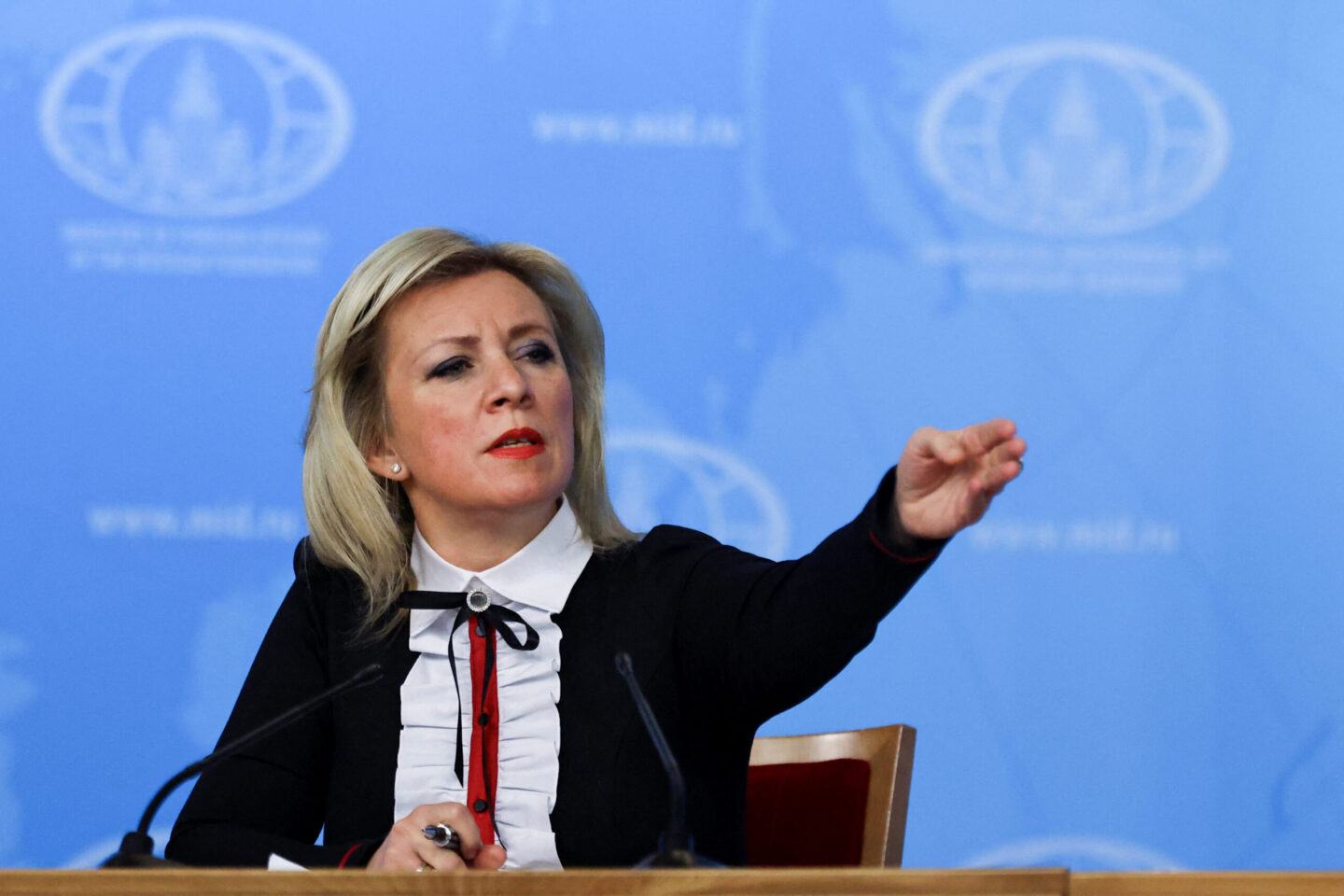Η Μαρία Ζαχάροβα, εκπρόσωπος του ρωσικού ΥΠΕΞ / REUTERS/Evgenia Novozhenina