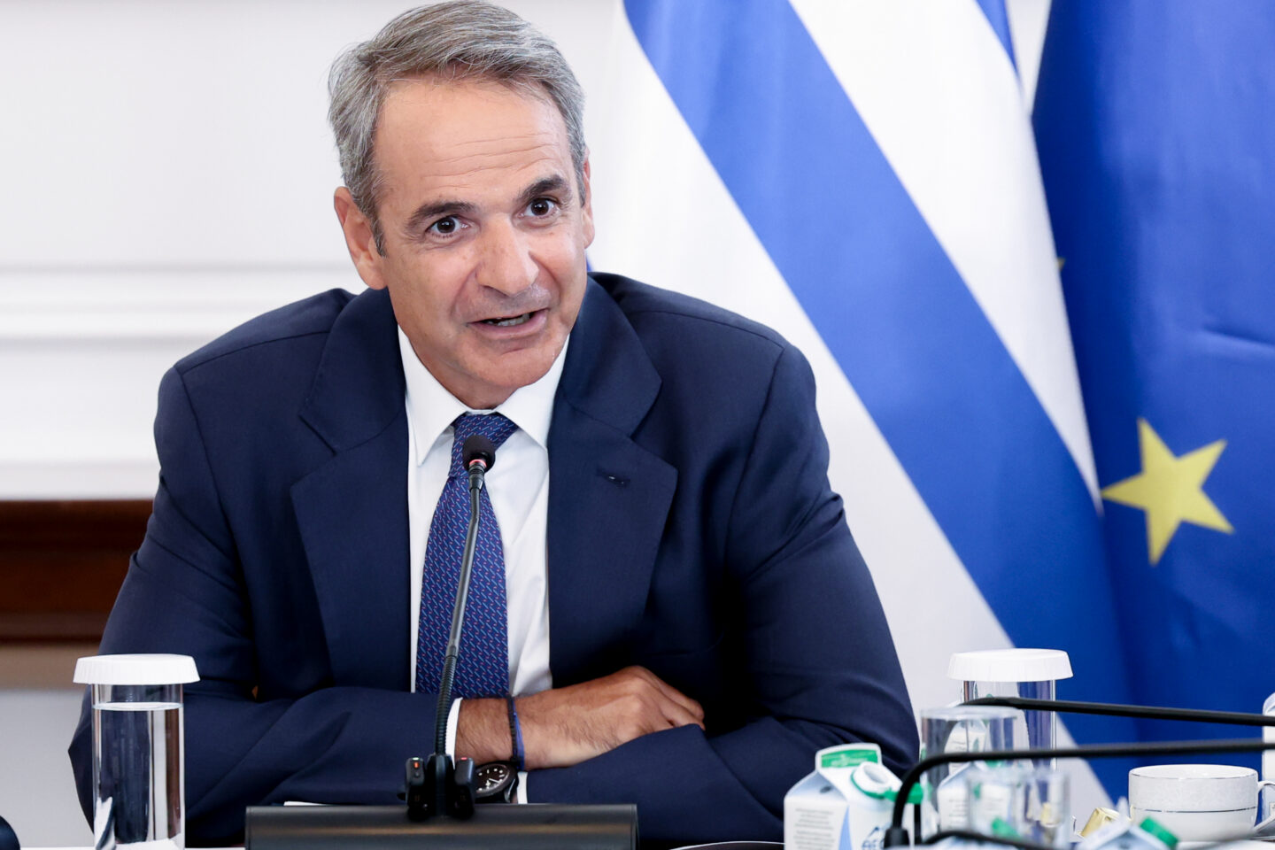 Ο πρωθυπουργός στη συνεδρίαση του υπουργικού συμβουλίου / (ΓΙΑΝΝΗΣ ΠΑΝΑΓΟΠΟΥΛΟΣ / EUROKINISSI)