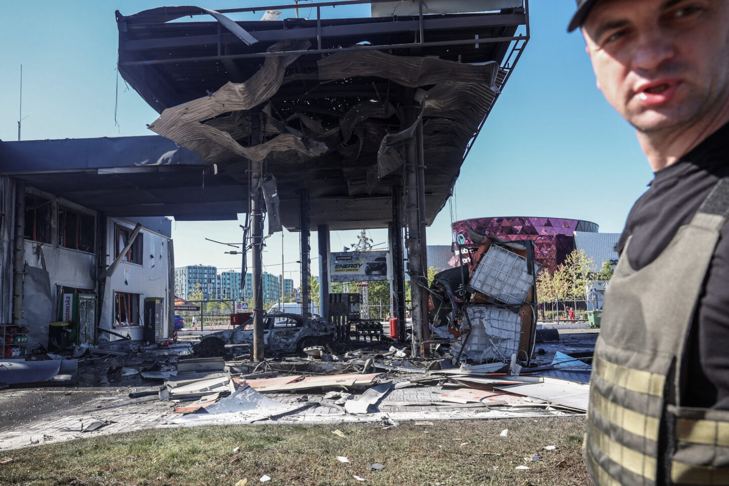 Το πρατήριο καυσίμων που χτύπησε με drone η Ρωσία / REUTERS/Alina Smutko