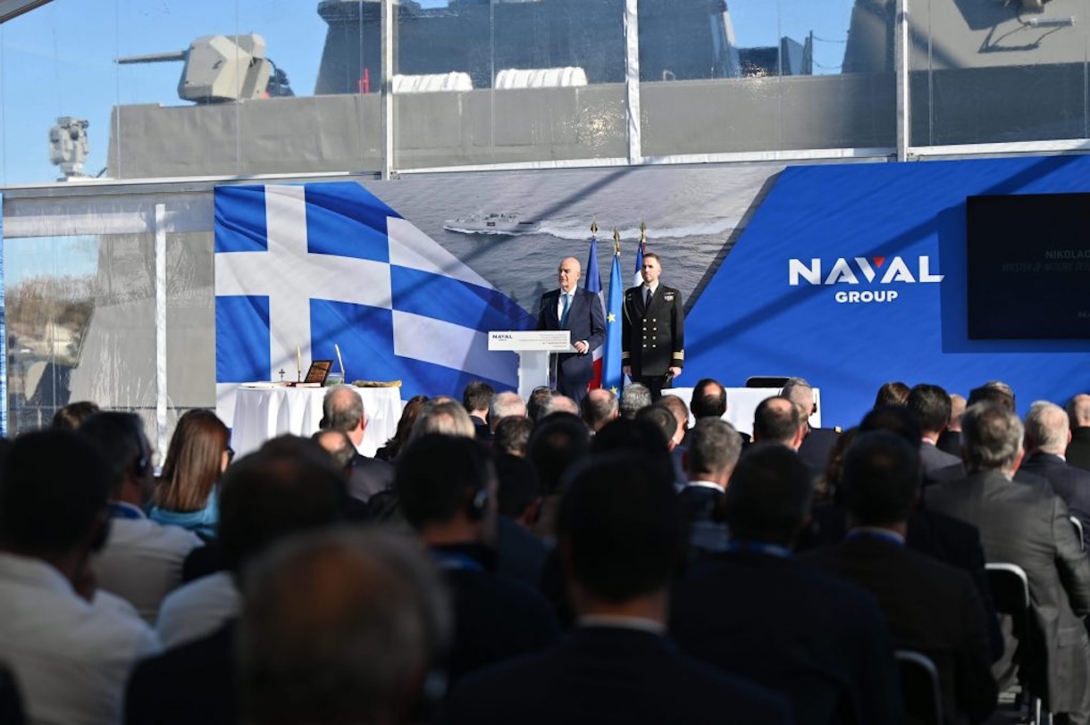 Ο Νίκος Δένδιας στην τελετή παραλαβής της δεύτερης ελληνικής FD, «ΝΕΑΡΧΟΣ»