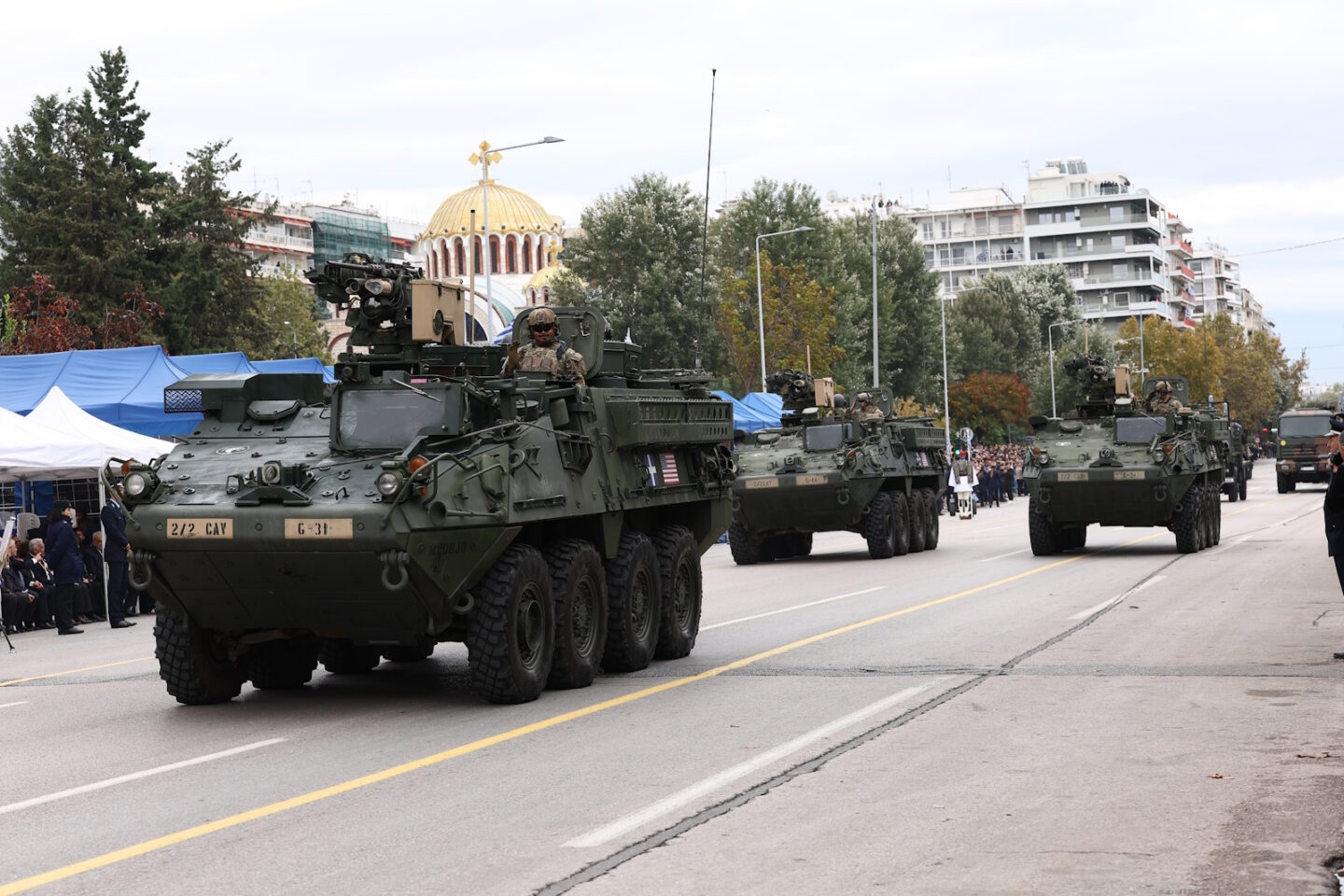 Τεθωρακισμένα οχήματα τύπου Stryker που θα ενταχθούν σύντομα στο οπλοστάσιο των Ενόπλων Δυνάμεων