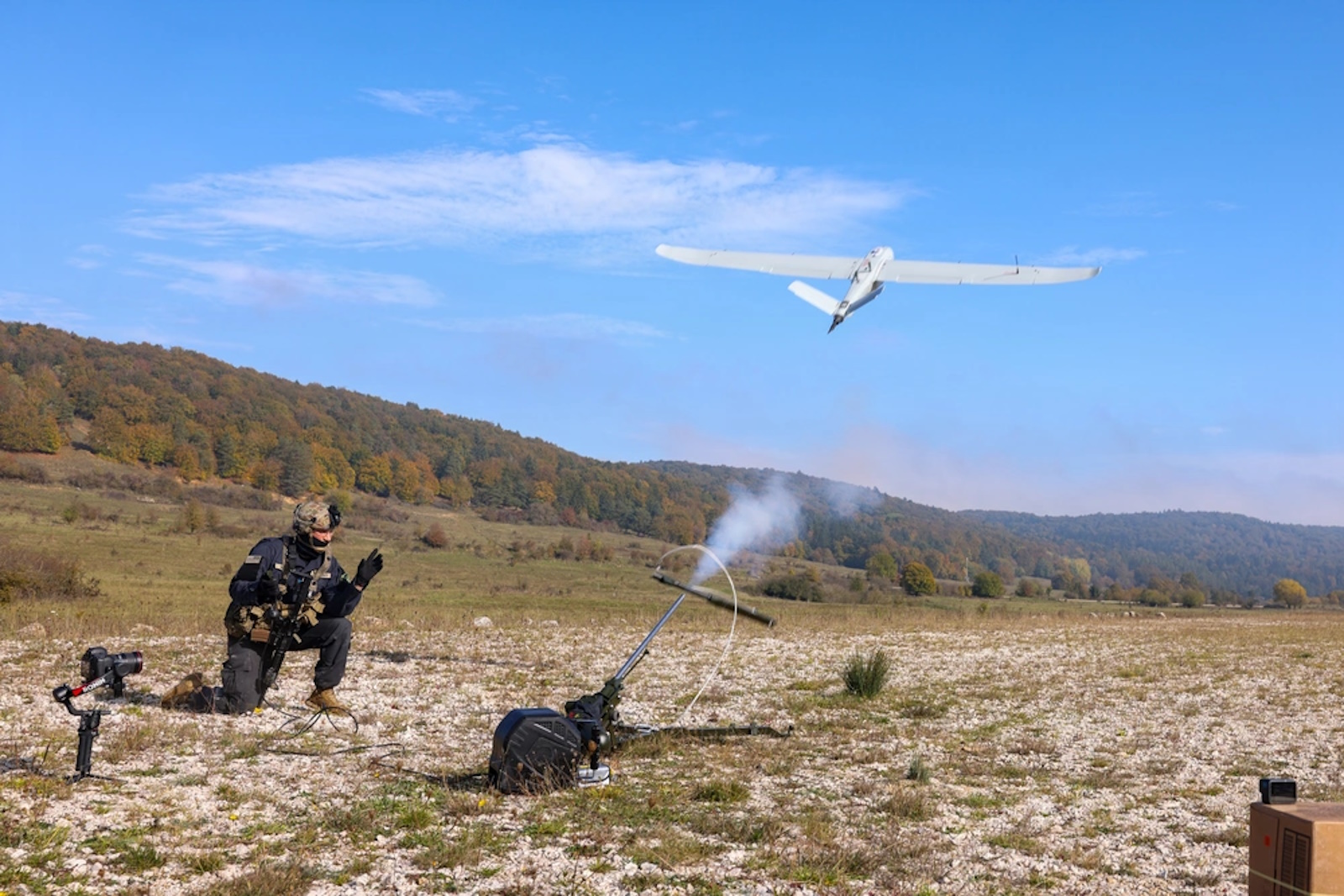 Εκτόξευση drone τύπου Stork