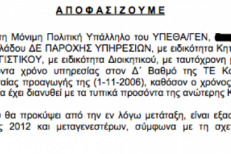 Οι κηπουροί στο ΥΕΘΑ …πάνε γραφείο με μια απόφαση! Τίποτα δεν αλλάζει
