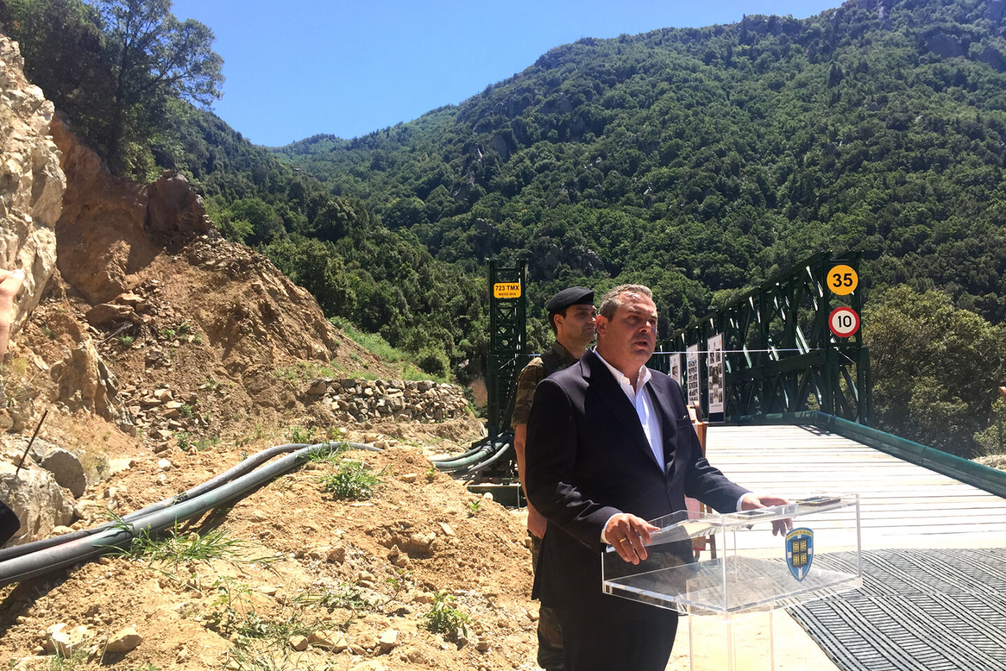 Γέφυρα BELLY στο Άγιον Όρος εγκαινίασε ο Καμμένος