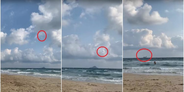 Ισπανία: Καρέ-καρέ η συντριβή μαχητικού αεροσκάφους στη Μεσόγειο [vid]