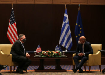 Σε εξέλιξη η συνάντηση Δένδια – Πομπέο: Το μήνυμα του Αμερικανού αξιωματούχου