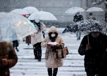 Ιαπωνία: Σπάνια σφοδρή χιονόπτωση πλήττει το Τόκιο – Ακυρώθηκαν πτήσεις