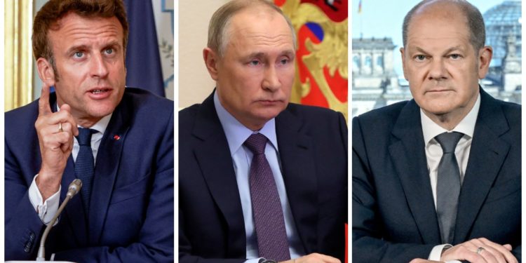 Μακρόν - Σολτς - Πούτιν