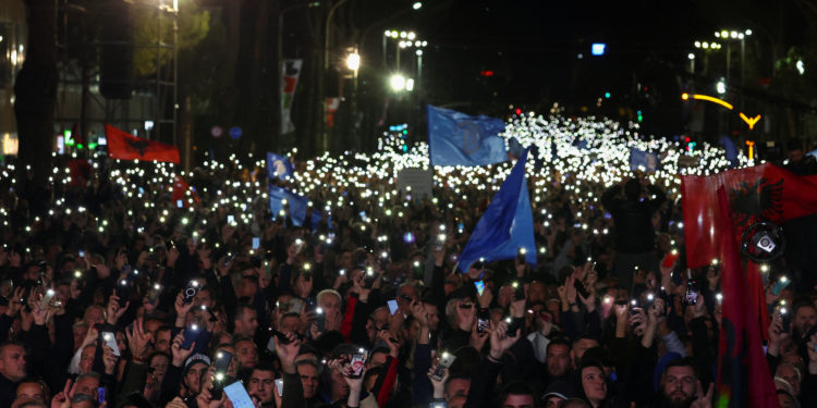 Αλβανία - διαδήλωση