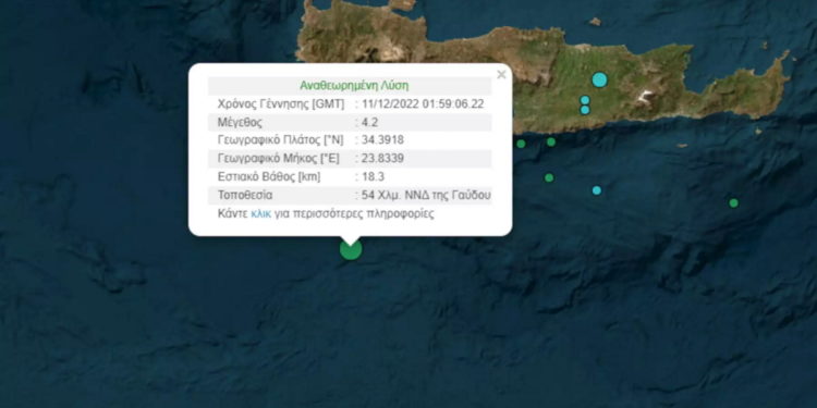 σεισμός - Γαύδος