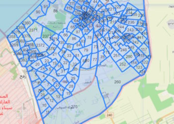 Ισραηλινός στρατός - χάρτης - Γάζα