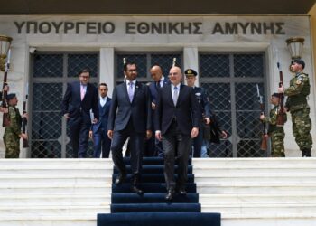Δένδιας: Η συνεργασία ΕΛΚΑΚ – EDGE στο επίκεντρο της συνάντησης με τον Υπουργό Βιομηχανίας των ΗΑΕ [pics, vid]